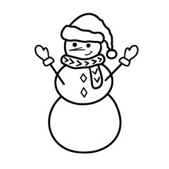 snowman with hat