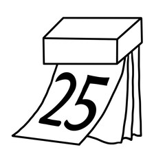 Calendar 25 merry Christmas 