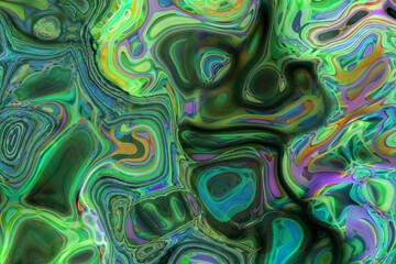 Obraz premium fractal distortion twisted lines illustration. Digital abstract striped ripples texture