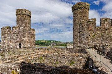 13th-century Conwy Castle in North Wales, United Kingdom