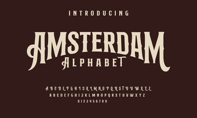 Vintage Victorian typeface decorative Font