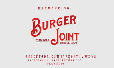 Vintage Victorian typeface decorative Font