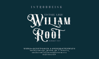 Vintage Victorian typeface decorative Font © MADJDIVECTOR