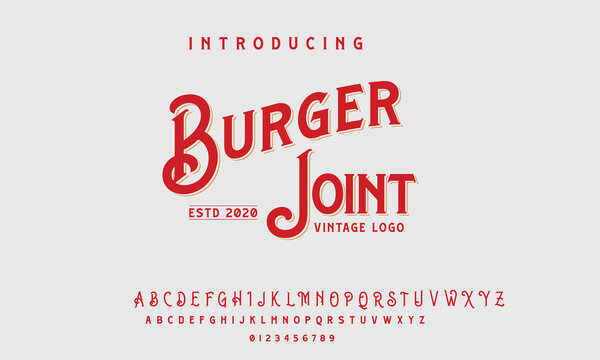 Vintage Victorian typeface decorative Font