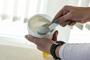 dentist office with dentist equipment and teeth mold