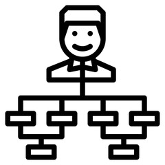Fototapeta premium organization business company icon