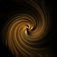 Beautiful golden swirl on a black background. Abstract background for design, web themes.