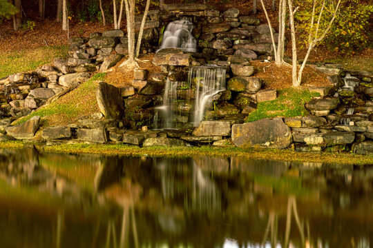Waterfalls of Birmingham, AL at Night near Highway 280
