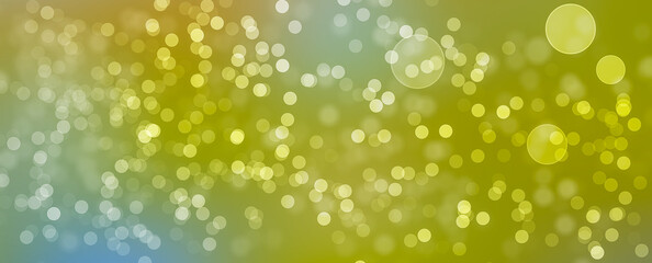 glowing bokeh on green background