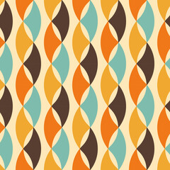Retro seamless pattern - colorful nostalgic background design - 543857117