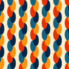 Retro seamless pattern - colorful nostalgic background design - 543857119