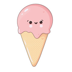 Kawaii Popsicle on transparent background