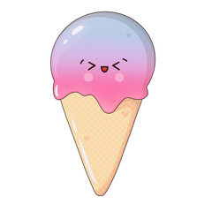 Kawaii Popsicle on transparent background