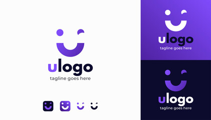 Letter u logo design premium vector
