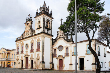 Sant Old Carmo Church in old center of city Joao Pessoa, Paraiba, Brazil