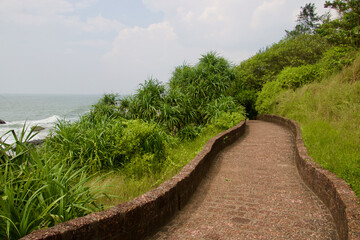 pathway in a beach park