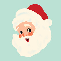 Santa Claus hat and beard illustration design.
