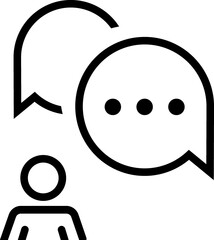 Talking People Icon communication. Chat