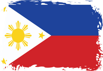 Grunge Philippines flag.flag of Philippines,banner vector illustration. Vector illustration eps10.