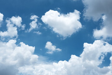 White Clouds with Blue Sky in The Summer for Background.