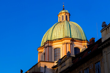 Fototapeta na wymiar church of Saint Francis of Assisi, Prague, Czech Republic