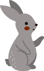 Illustration of a rabbit character. Cartoon style