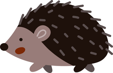 Illustration of a hedgehog character. Cartoon style