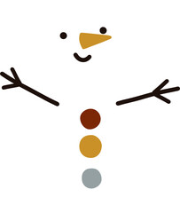 Cartoon snowman clipart illustration