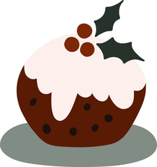 Christmas pudding clipart illustration