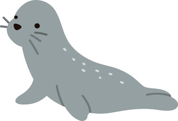 Little cute seal clipart illustration.