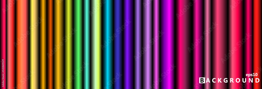 Wall mural Vector seamless bright colorful striped pattern. Vibrant repeatable background with vertical lines. Multicolor design