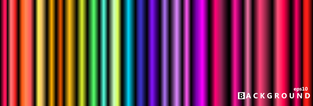 Vector seamless bright colorful striped pattern. Vibrant repeatable background with vertical lines. Multicolor design