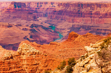 Grand Canyon scenic view of South Rim, Arizona, USA
