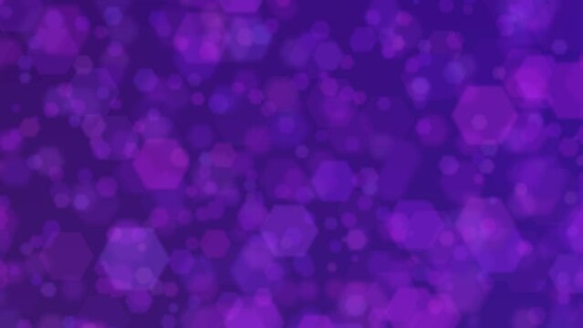Motion graphics. Eggplant colored astract background with spots in bokeh