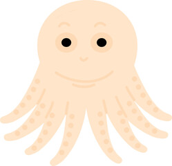 Hand drawn style ocean octopus