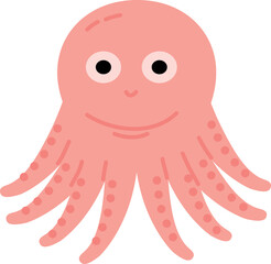 Hand drawn style ocean octopus