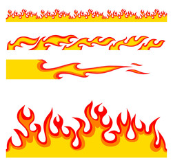 fire flames formation patterns