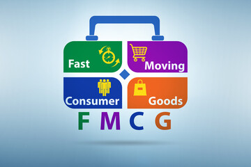 Fototapeta premium FMCG concept - fast moving consumer goods