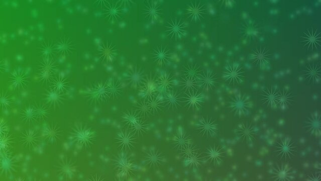 Motion graphics. Abstract background of forest green colors with star shaped pattern