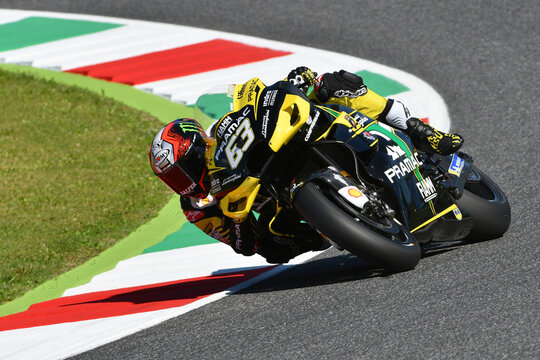 Mugello - Italy, 30 June 2019: Italian Ducati Alma Pramac Team rider Francesco Bagnaia in action at 2019 GP of Italy of MotoGP in Mugello Circuit on June 2019 in Italy