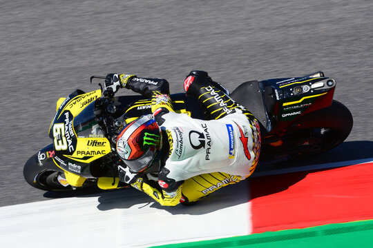 Mugello - ITALY, 30 May 2019: Italian Ducati Alma Pramac Team Rider Francesco Bagnaia in action at 2019 GP of Italy of MotoGP on May 2019 in Italy