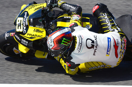 Mugello - ITALY, 30 May 2019: Italian Ducati Alma Pramac Team Rider Francesco Bagnaia in action at 2019 GP of Italy of MotoGP on May 2019 in Italy