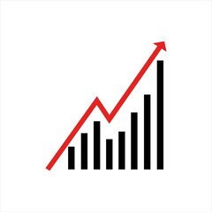 business graph with arrow