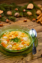 still life of Czech Christmas fish soup