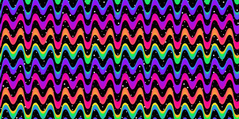Colored wave seamless pattern