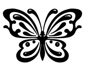 Celtic butterfly pattern. Oriental tattoo for the lower back. Girl's transferable temporary tattoo