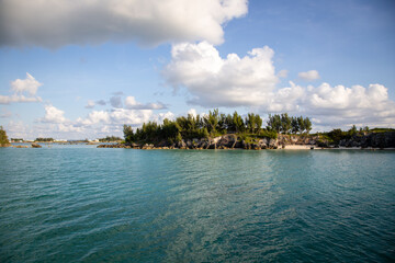 Boat ride tour and views of Bermuda's coastline