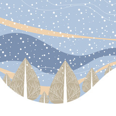 Modern abstract winter background suitable for winter wedding and merry christmas card