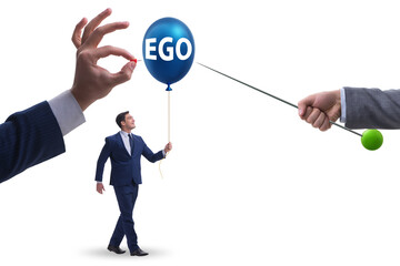Businessman in excessive ego concept