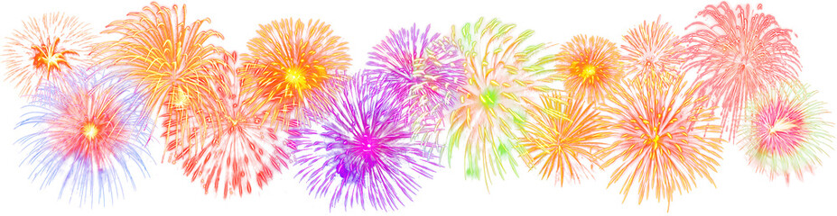 Obraz premium Amazing Beautiful firework isolated for celebration anniversary merry christmas eve and happy new year